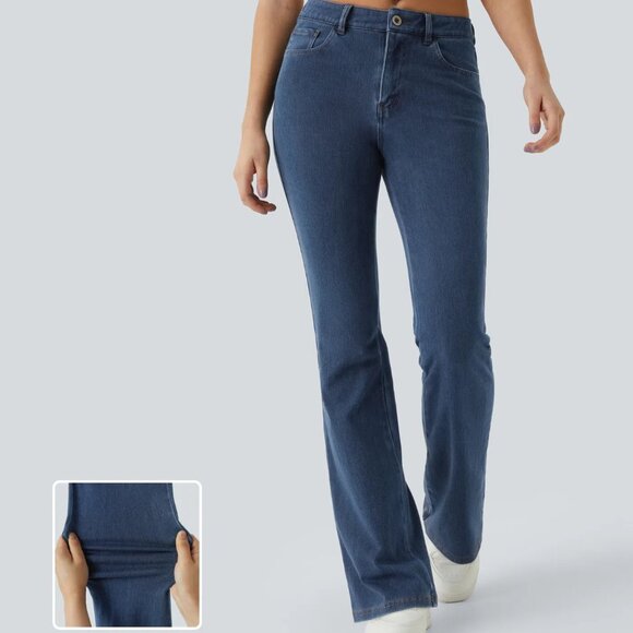 Halara Flex™ Mid Rise Pockets Casual Bootcut Jeans - Picture 1 of 4